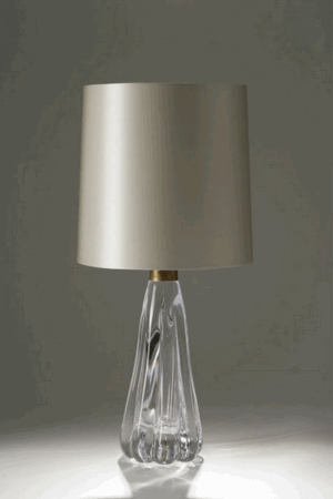 CLEAR GLASS JELLY MOULD TABLE LAMP